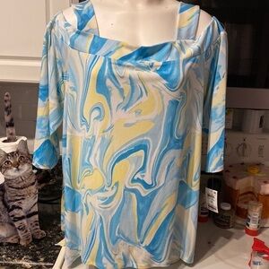 J womens JM Collection casual 3/4 sleeve stretch plus size top 1X.  NWT